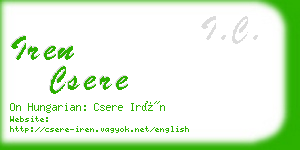 iren csere business card